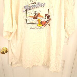 Disney Island Paradise Mickey Mouse Button Down Size 2xl
